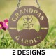 Grandfathers Garden Sign, customize name, metal sign 2 designs